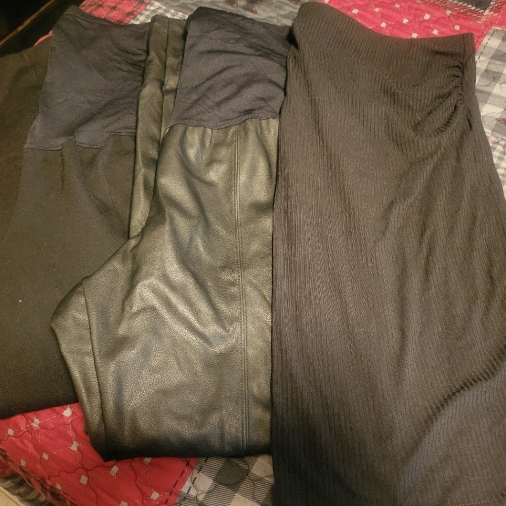 Maternity leather skinny jeans ONLY